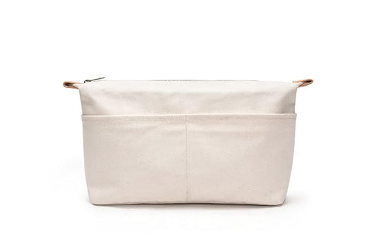 Insert Storage Bag Purse Organizer and Cosmetic Travel Bags for Women Makeup Bag with Compartments Three Sizes Cotton Canvas built-in compartments functiona and fashionable