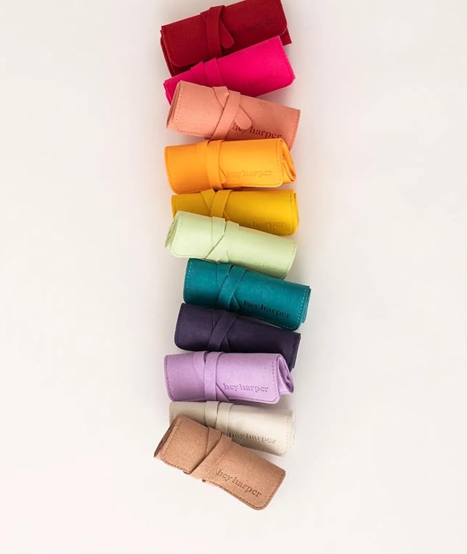 Hey Harper Travel Jewelry Organizer Roll – Compact Storage Pouch for Rings, Earrings, Necklaces & Bracelets – Foldable Case for Women (Included Only Roll) (Mint)