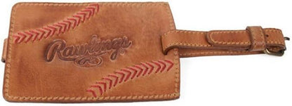 Rawlings Baseball Stitch Luggage Tags Tan