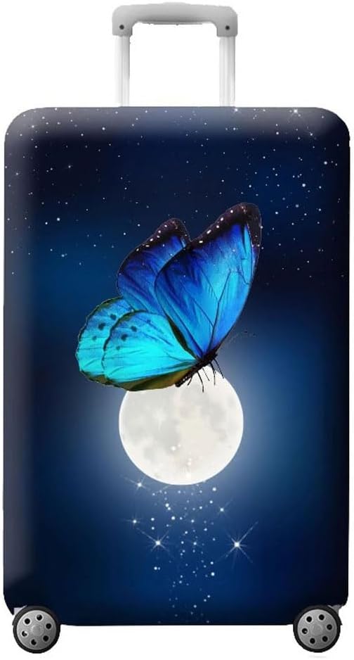 MosaiRudo Thicker Luggage Cover Elastic Suitcase Cover Protector Fits 18-32 Inch Suitcase Travel Accessories (TKM0071, M)