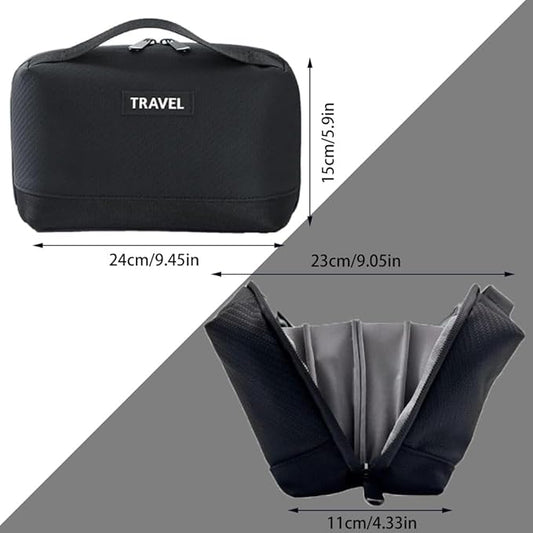 Electronic Organizer Accessory Cable Organiser Bag Water-Resistant Travel Essentials Tech Pouch for Charger, Cables, Hard Drive, Power Bank, Memory Card (Black)