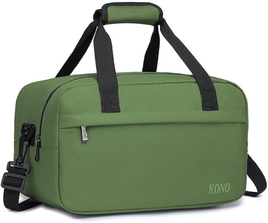 Kono Travel Duffel Bag 14L Under Seat Carry-on Bag Sports Tote Gym Bag Weekender Overnight Bags 13.78"x7.87"x7.87" Green