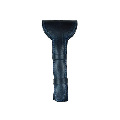 Hide & Drink, Leather Double Edge Safety Razor Protective Case, Shaving Travel Pouch, Handmade (Slate Blue)