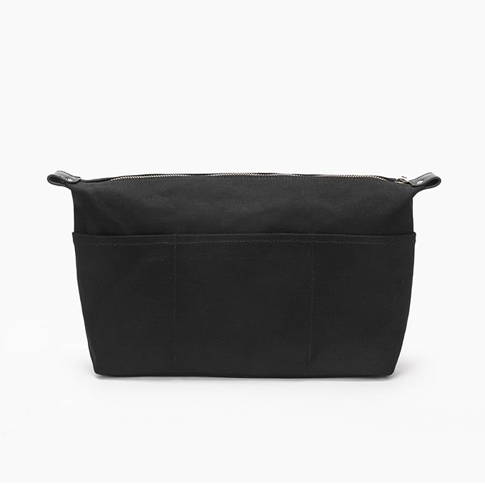 Insert Storage Bag Purse Organizer and Cosmetic Travel Bags for Women Makeup Bag with Compartments Three Sizes Cotton Canvas built-in compartments functiona and fashionable