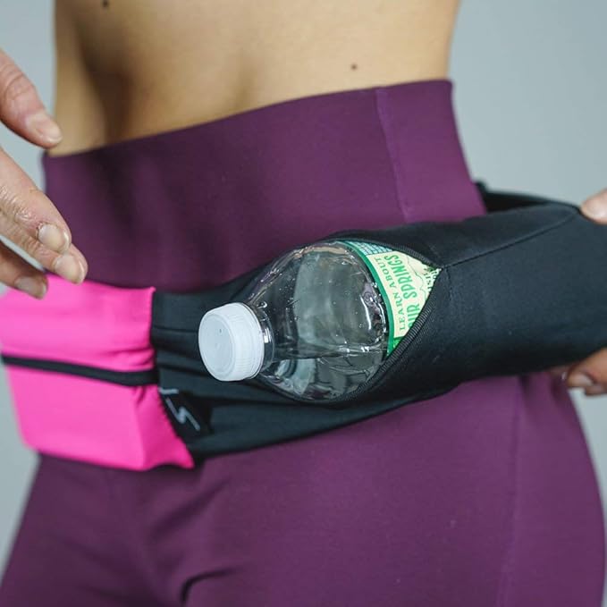 3 Pocket Adjustable Running Belt Waist Pack, Fanny Pack For Working Out With Sweat Resistant Backing, Holds All iPhone Models