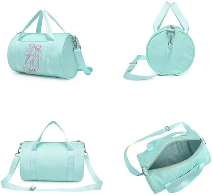 Girls Dance Tutu Bag,Kids Ballet Duffle Bag, age 2-6 (Patina Green)
