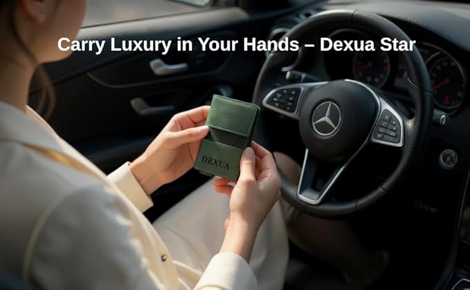 Mens Wallet, Premium Leather Slim Wallet, RFID Blocking Pop-Up Card Holder, Extra Credit Card Slots, Cash Slot, Magnetic Closure, Christmas Gift Ready Gift Box Included