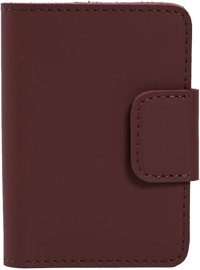 Passport Cover Leather - Travel Passport Wallet Compatible with Airtag Passports Cover with Card Slots & Note Compartment, Magnetic Closure, Genuine Leather, Classic Brown