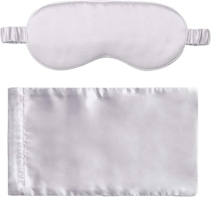 Silk Sleep Mask Light Blocking Luxury 100% Mulberry 19mm Silk Eye Mask Eye Cover Blindfold Ultra Soft Light & Comfy Anti Aging Skin Care with Travel Bag Gift Package