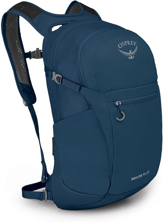 Osprey Daylite Plus Commuter Backpack – Lightweight, Everyday Pack with Laptop Sleeve and Water Bottle Pockets – Ideal for Work, School, and Travel with Versatile Storage Options, Wave Blue