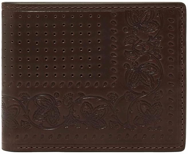 Fossil Men's Derrick RFID-Blocking Leather Bifold Wallet with Flip ID Window for Men