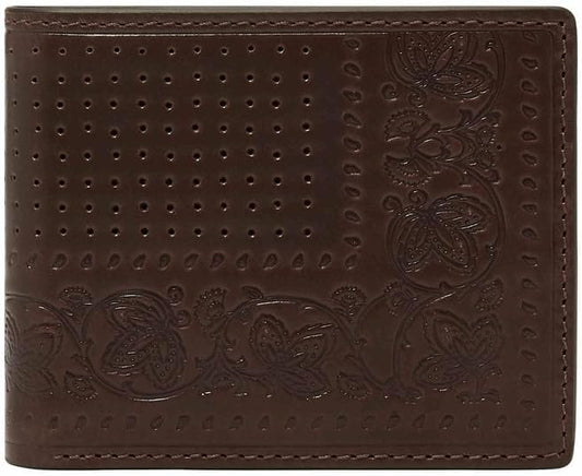 Fossil Men's Derrick RFID-Blocking Leather Bifold Wallet with Flip ID Window for Men