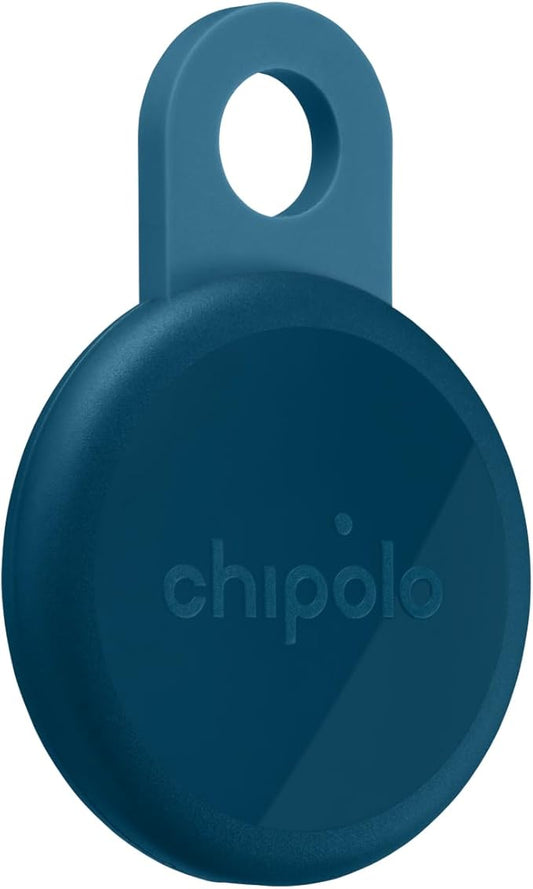 Chipolo LOOP - Rechargeable Bluetooth Tracker for Key and Pocket Location, Compatible with Apple or Google, Call Your Phone & Out of Range Alerts for Android (Navy)