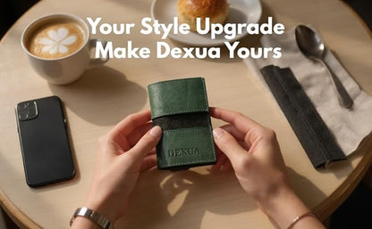 Mens Wallet, Premium Leather Slim Wallet, RFID Blocking Pop-Up Card Holder, Extra Credit Card Slots, Cash Slot, Magnetic Closure, Christmas Gift Ready Gift Box Included