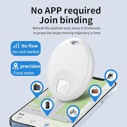 Bluetooth Air Tracker Tags Works with Apple Find My APP (iOS 14.5 Above Only), Smart Tag Item Finders for Key, Luggage, Backpack and More, IP67 Waterproof Tracking Tags (White, 5 Pack)