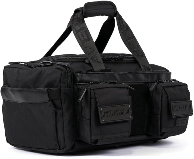 WOLFpak 20L Mini Duffle Bag for Gym & Travel | Waterproof Carry-On Weekender Bag with Shoe Compartment, Hard Bottom, and Tactical Molle System (Nightshade)