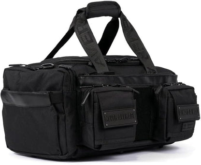 WOLFpak 20L Mini Duffle Bag for Gym & Travel | Waterproof Carry-On Weekender Bag with Shoe Compartment, Hard Bottom, and Tactical Molle System (Nightshade)