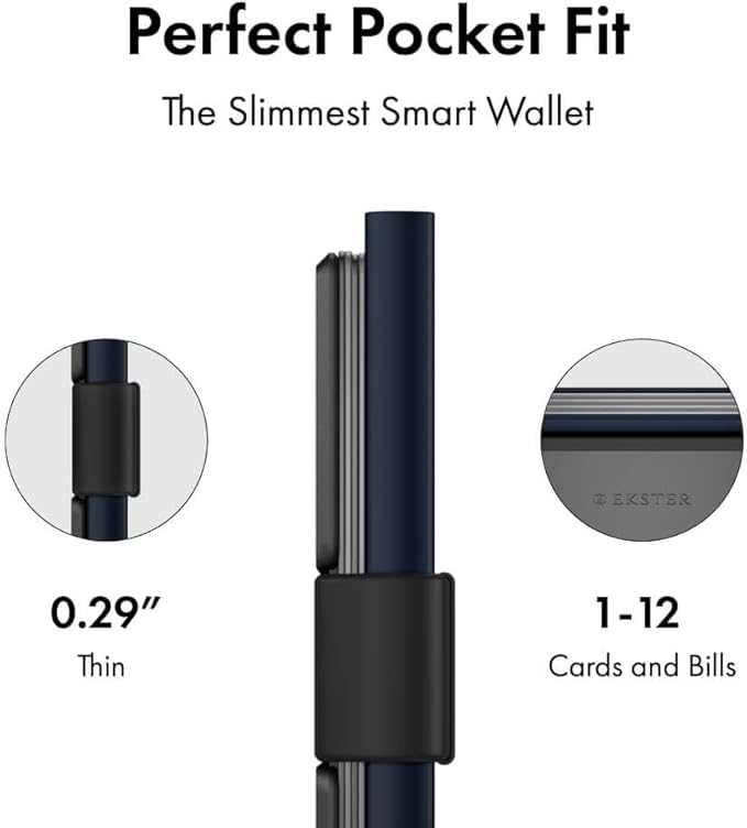 Ekster Aluminum Cardholder Wallet for Men | Metal Wallets with RFID Blocking Layer | Slim & Minimalist Aluminum Wallet with Push Button for Quick Card Access