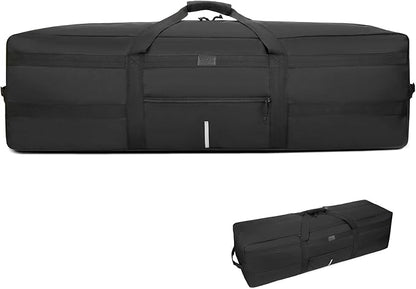 138L Extra Large Duffel Bag, 45.5'' Duffle Bag for Travel, Water Resistant & Foldable Luggage Bag, Camping Bag, Sports Equipment Storage Bag, Travel Tent Storage Bag, Moving Bag (Black)