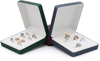 Small Ring Organizer Box, Portable Rings Jewelry Holder Case, Modern Ring Storage Tray Fit for Women,Girl for Travel (blue)