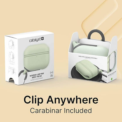 Catalyst Waterproof Case for AirPods Pro 2nd Generation and AirPods Pro 1st Generation - Wireless and USB-C Charging Compatible, One Piece Design, High Drop Protection Case with Carabiner