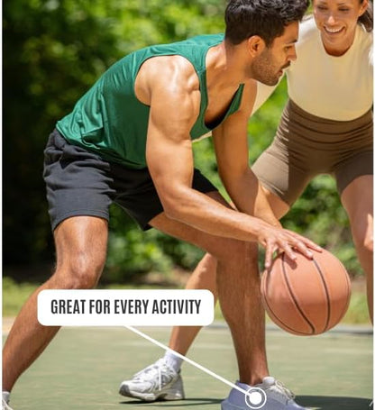 Unisex Compression Athletic Ankle Socks (3 Pairs) – Low Cut Tab Running Socks with Arch Support & Ideal for Pickleball