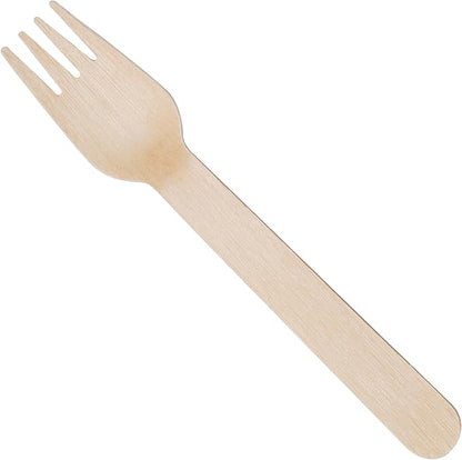 Wooden Disposable Forks - 300 Piece Wood Compostable Forks - Eco-Friendly Biodegradable Utensils for Party - Free From Plastic Cutlery Set - Disposable Cutlery Fork for Eating - Compostable Utensils