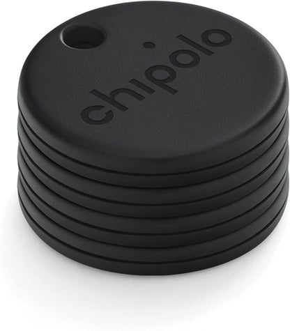 Chipolo ONE Spot - 4 Pack - Finder, Bluetooth Tracker - Works with The Apple Find My app (only for iOS) (Almost Black)