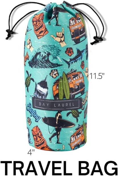 BAY LAUREL Turkish Beach Towel with Travel Bag 39 x 71 Quick Dry Sand Free Lightweight Large Oversized Towels Light