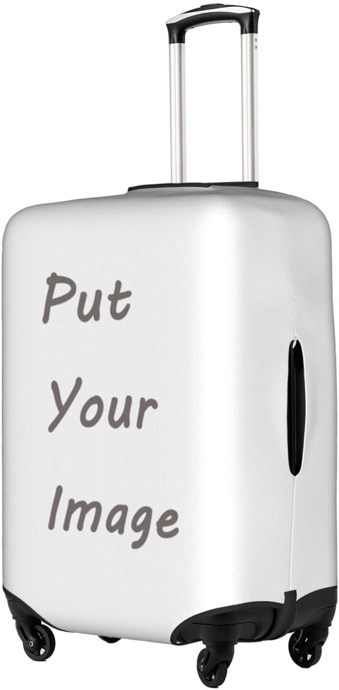 Custom Luggage Cover - Personalized Suitcase Cover with Elastic, Washable, Add Your Image & Text - X-Large, Gift for Men or Women