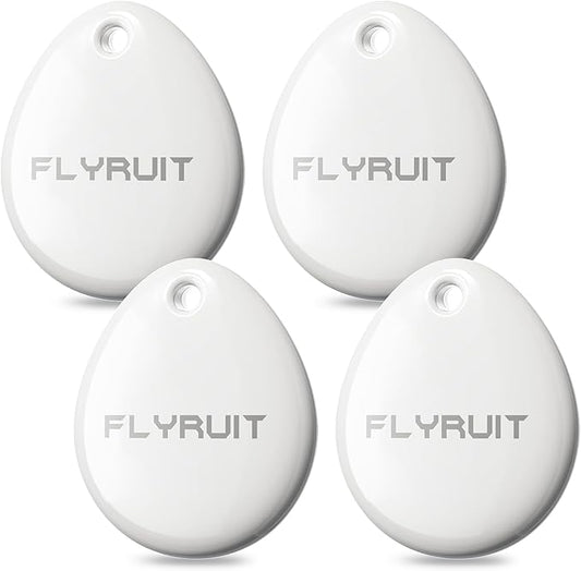 Tracker Tags 4-Pack for Apple Find My, Official MFi Certified, Smart Bluetooth Key Finder, Tracking Device for iPhone, Mini Finder Locator for Luggage, Backpack, Wallet, Bags, Dog, Pet, Camera, eBike
