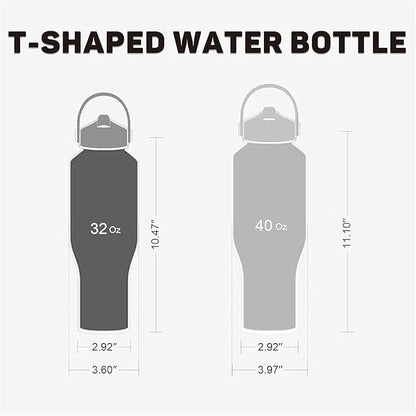 32oz Water Bottle Insulated with Straw,Leak Proof Water Bottles，Mens Water Bottle Stainless Steel for Gym,Hiking,Travel，Sport,1 Liter,Bpa free