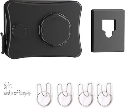 Anti-Sagging Clothes Line Thickened Steel Wire Retractable Clothesline Heavy Duty Clothesline Wall Mounted Matte Black Finished