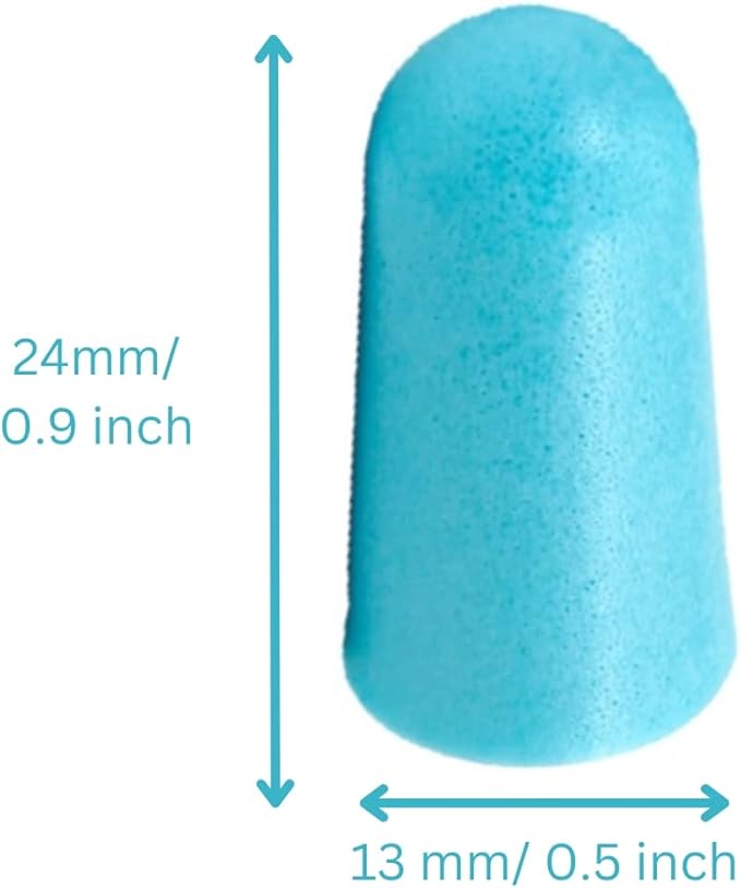 Quality Foam Earplugs - 200 Pairs Bulk Pack - Ideal Ear Plugs for Sleeping, Noise Cancelling, Snoring, Travel, Shooting, Study, Work, Construction, and Safety Hearing Protection - 32 dB NRR - Blue