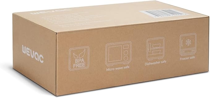 Wevac 6''x10'' and 8''x12'' 300 Count, Vacuum Sealer Bags Keeper, PreCut Bags, Ideal for Food Saver, BPA Free, Commercial Grade, Great for Storage, Meal prep and Sous Vide