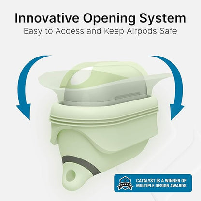 Catalyst Waterproof Case for AirPods Pro 2nd Generation and AirPods Pro 1st Generation - Wireless and USB-C Charging Compatible, One Piece Design, High Drop Protection Case with Carabiner