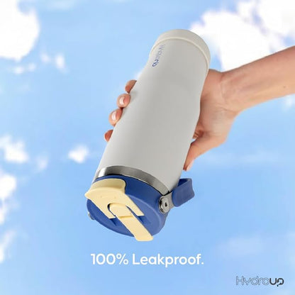 Sport Tumbler 32oz Stainless Steel Water Bottle, Vacuum Insulated with 2-in-1 Lid (Straw & Spout), Leak-Proof Reusable Travel Mug for Hot and Cold Drinks