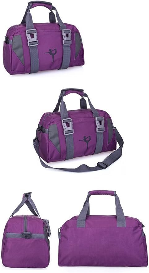 Small/Large Dance Duffle Bag For Girls Sport Gym Bags For Women Yoga Bag (Large, Purple)