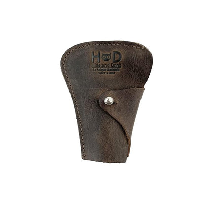 Hide & Drink, Razor Cover, Protective Case, Barber Essentials, Handmade from Full Grain Leather (Bourbon Brown)