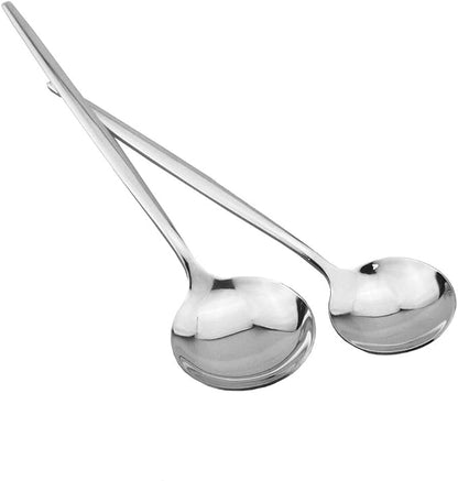 JASHII 20-Piece Stainless Steel Satin Finish Flatware Set, Shiny Silver Silverware Set, Kitchen Utensil Set, Mirror Polished Tableware Cutlery Set for Home and Restaurant - Silver