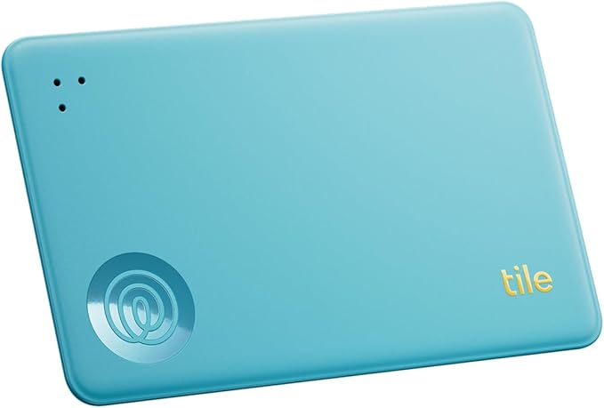 Tile by Life360 Slim - Wallet Finder, Bluetooth Tracker and Item Locator for Luggage Tags, Passports and More. Both iOS and Android Compatible. Phone Finder. 1-Pack (Aqua Lemon)