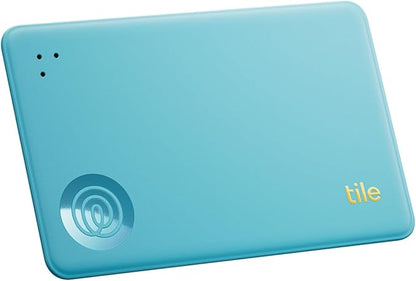 Tile by Life360 Slim - Wallet Finder, Bluetooth Tracker and Item Locator for Luggage Tags, Passports and More. Both iOS and Android Compatible. Phone Finder. 1-Pack (Aqua Lemon)