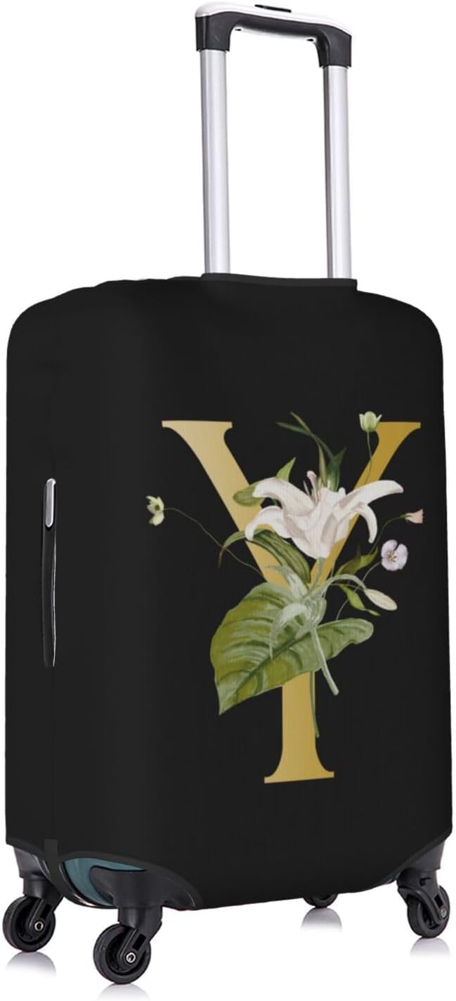Decorative Y Suitcase Protectors Elastic Washable Luggage Covers With Concealed Zippers For 18-32 Inch Luggage (Size S: Fits 18-21 Inch)