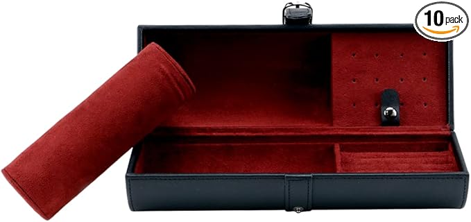 Travel size round Watch, Cufflinks and Jewelry Box and Organizer (Fabulous)