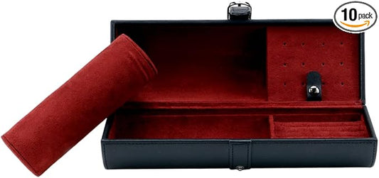 Travel size round Watch, Cufflinks and Jewelry Box and Organizer (Fabulous)