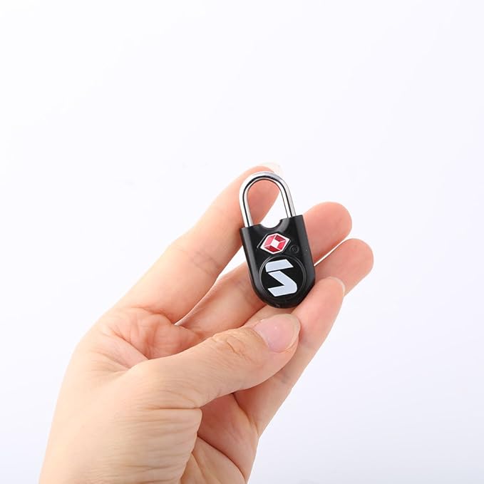 Sure Lock TSA Approved Luggage Locks Mini Size Lock with Keys for Travel, Zinc Alloy Body with Steel Shackle, Key Alike, Key Alike in The Same Package