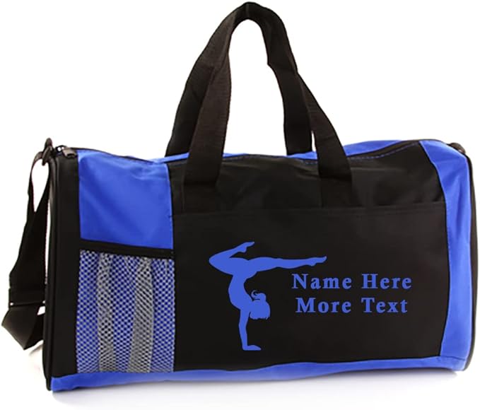 Personalized Kids 18 Inch Sport Duffel Bag With Custom Name & Text - Gymnastics
