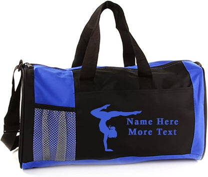 Personalized Kids 18 Inch Sport Duffel Bag With Custom Name & Text - Gymnastics