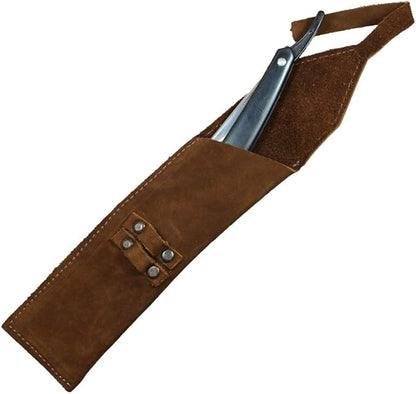 Hide & Drink Rustic Leather Straight Razor Case Handmade (Swayze Suede)