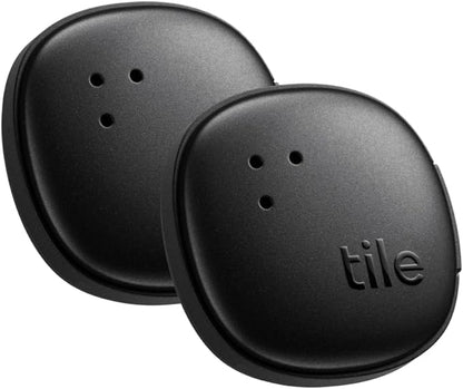 Tile by Life360 Sticker - Small Bluetooth Tracker, Remote Finder and Item Locator for Bikes, Glasses and More. Both iOS and Android Compatible. Phone Finder. 2-Pack (Black)